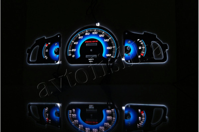 Toyota Hilux (98 – 02) светодиодные шкалы (циферблаты) на панель приборов